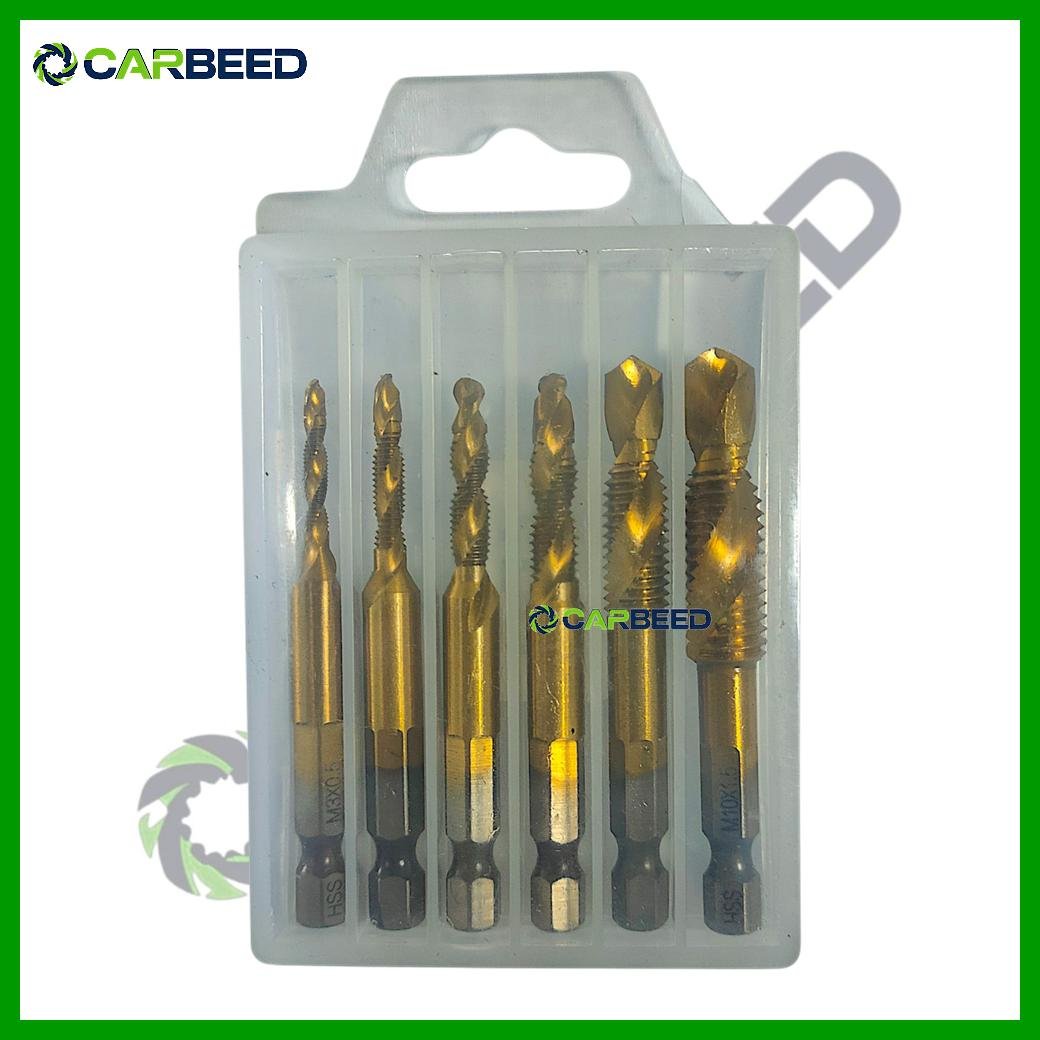 طقم ذكر سن بنطة 6 قطع - Drill Tap Combination Bit Set - Image 2