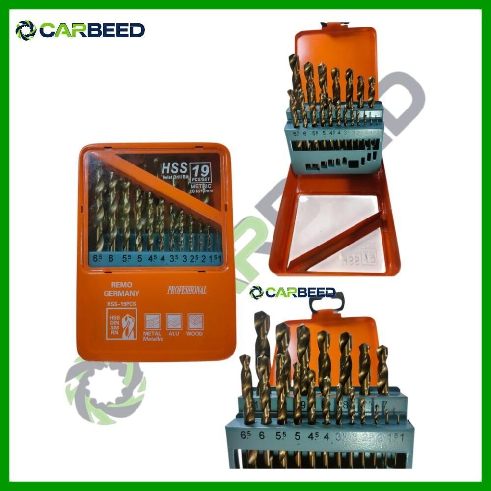 طقم بنطة حدادى 1 - 10 مم 19 قطعة - HSS Twist Drill Bit Set 1–10 mm