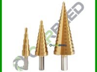 طقم بنطة هرمية 3 قطع – HSS - 3 Pcs HSS Step Drill Bit Set