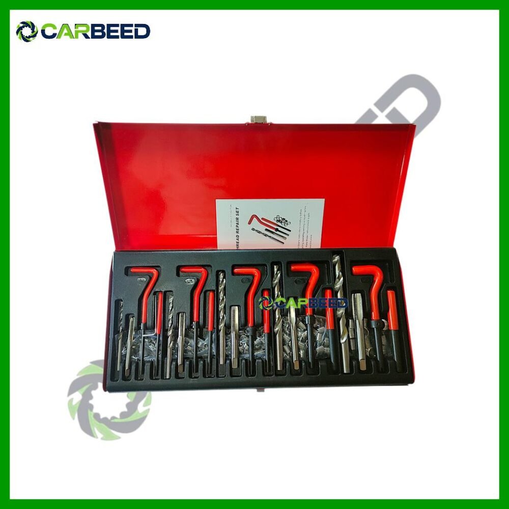 شنطة إصلاح قلاوظ مع سوستة مقاسات 5-12 مم -  Thread Repair Kit with Helical Inserts Set –  M5, M6, M8, M10, M12