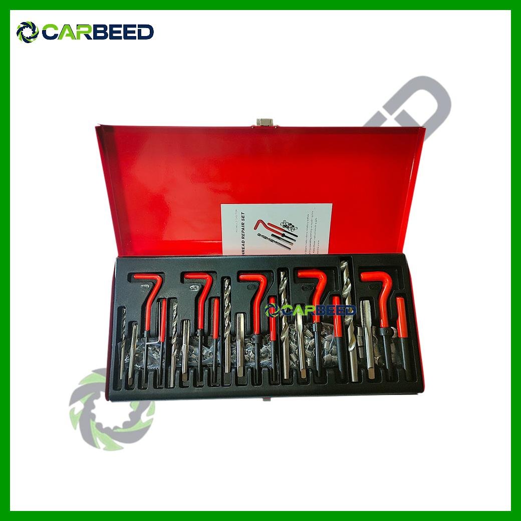 شنطة إصلاح قلاوظ مع سوستة مقاسات 5-12 مم - Thread Repair Kit with Helical Inserts Set – M5, M6, M8, M10, M12