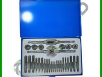 شنطة ذكور قلاوظ ولقم قلاوظ 3–12 مم – علبة صاج 30 قطعة - Tap and Die Set 3–12 mm – 30 Pieces – Metal Case