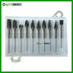 طقم فريزة كربيد أكس 3 مم قطر 6 مم – 10 قطع أشكال - Carbide Rotary File Set 3 mm Shank
