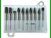 طقم فريزة كربيد أكس 3 مم قطر 6 مم – 10 قطع أشكال - Carbide Rotary File Set 3 mm Shank