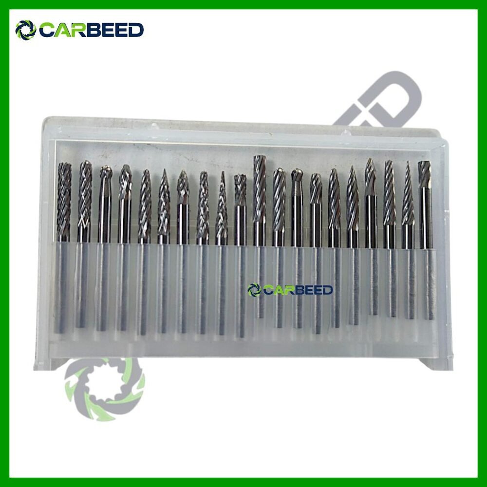 طقم فريزة كربيد أكس 3 مم قطر 3 مم – 20 قطع أشكال - Carbide Rotary FIle Set