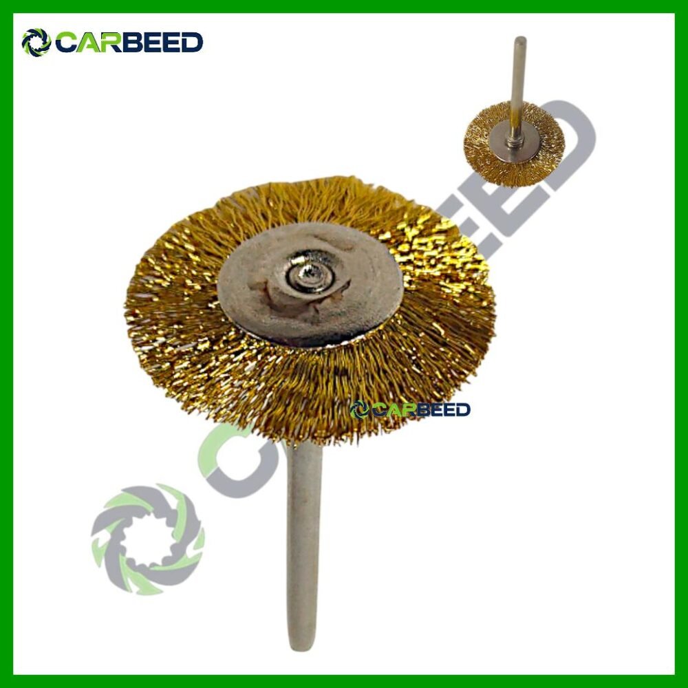 فرشة سلك معدن مستديرة × 3 مم – قطر 25 مم – ميني كرافت - Mini Craft Metal Wire Wheel Brush – 25mm – 3mm Shank