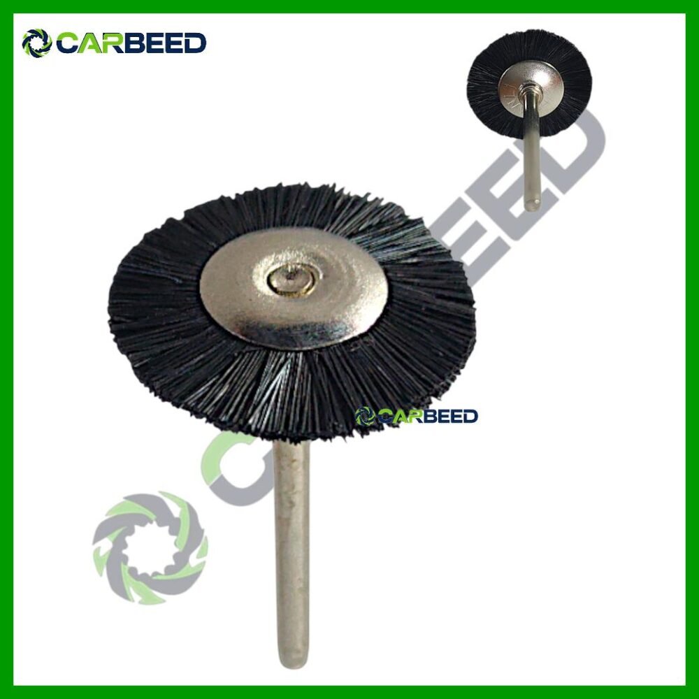 فرشة سلك بلاستيك سوداء مستديرة اكس 3 مم قطر 25 مم لميني كرافت - Plastic Bristle Wheel Brush