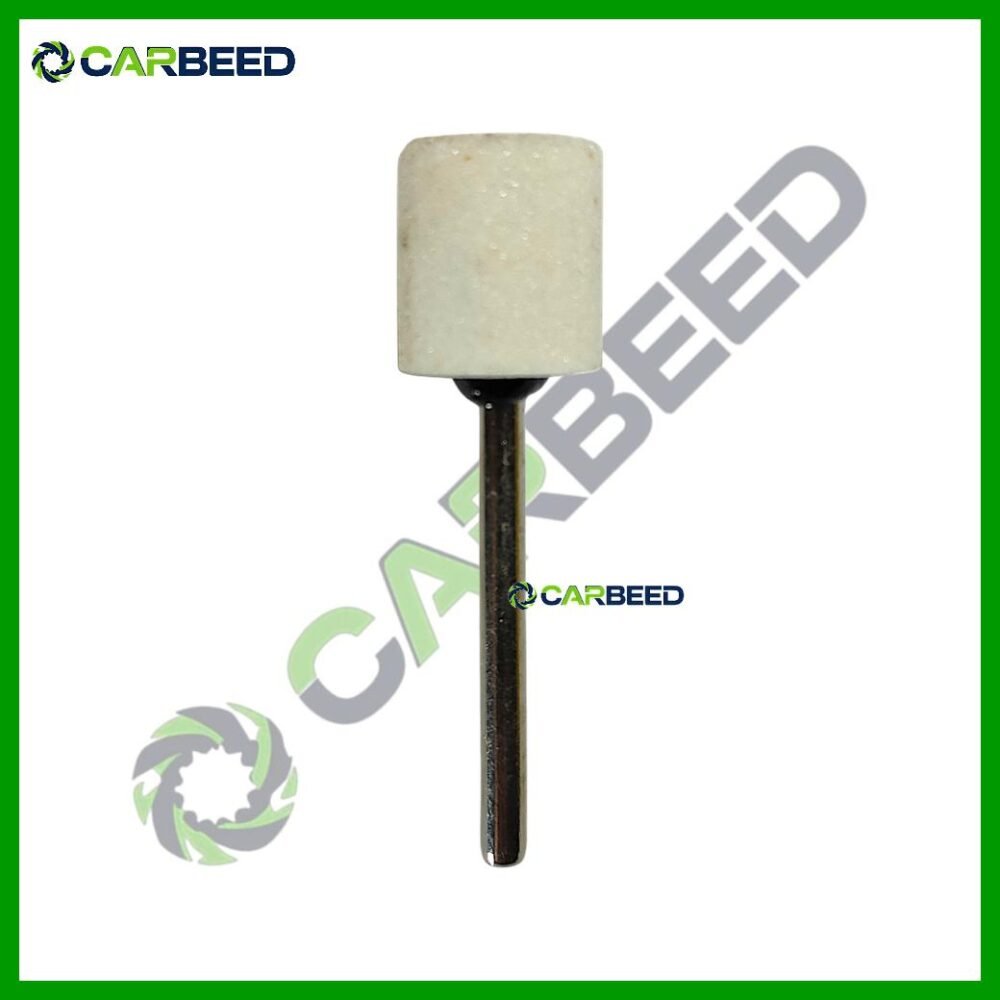 حجر تجليخ ميني كرافت ابيض اكس 3 مم قطر 12 مم – اسطواني- Mini Craft White Grinding Stone 3mm Shank Cylindrical type