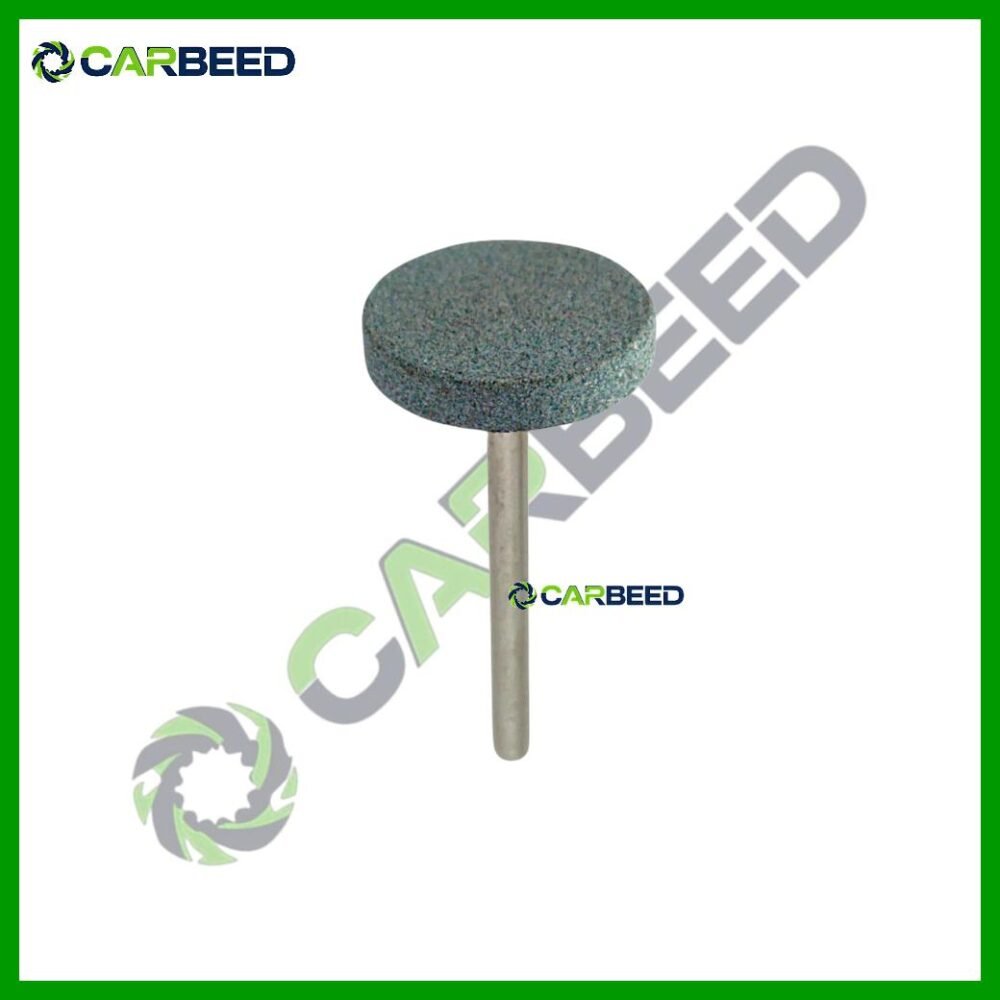 حجر تجليخ ميني كرافت اخضر اكس 3 مم قطر 20 مم – أسطواني - Mini Craft Green Grinding Stone 3mm Shank