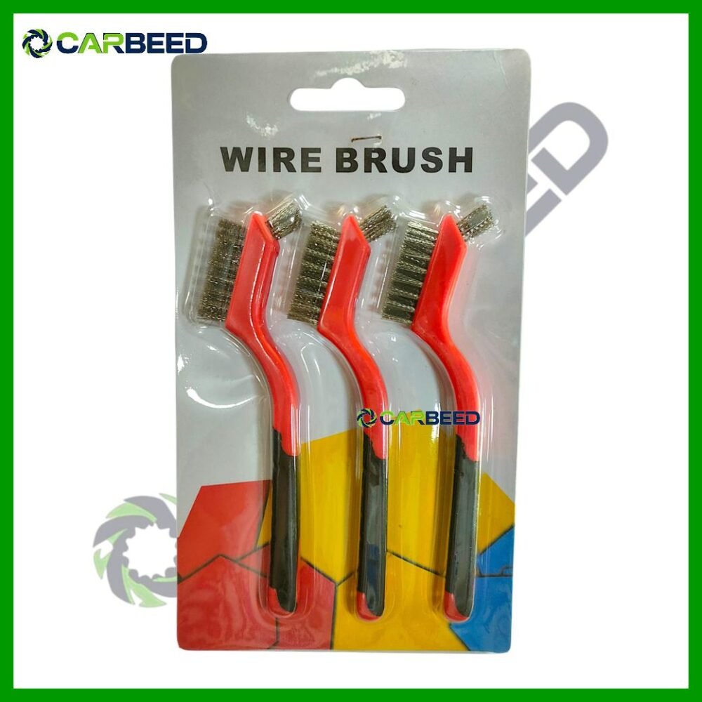 طقم فرش سلك 3 قطع  - 3-Piece Bristle Wire Brush Set